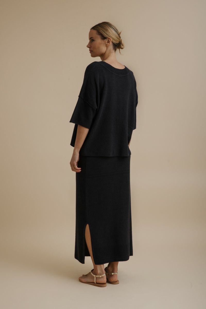 Retreat Cotton Tee Pullover- Deep Ocean