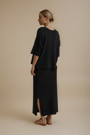 Retreat Cotton Tee Pullover- Deep Ocean