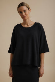Retreat Cotton Tee Pullover- Deep Ocean