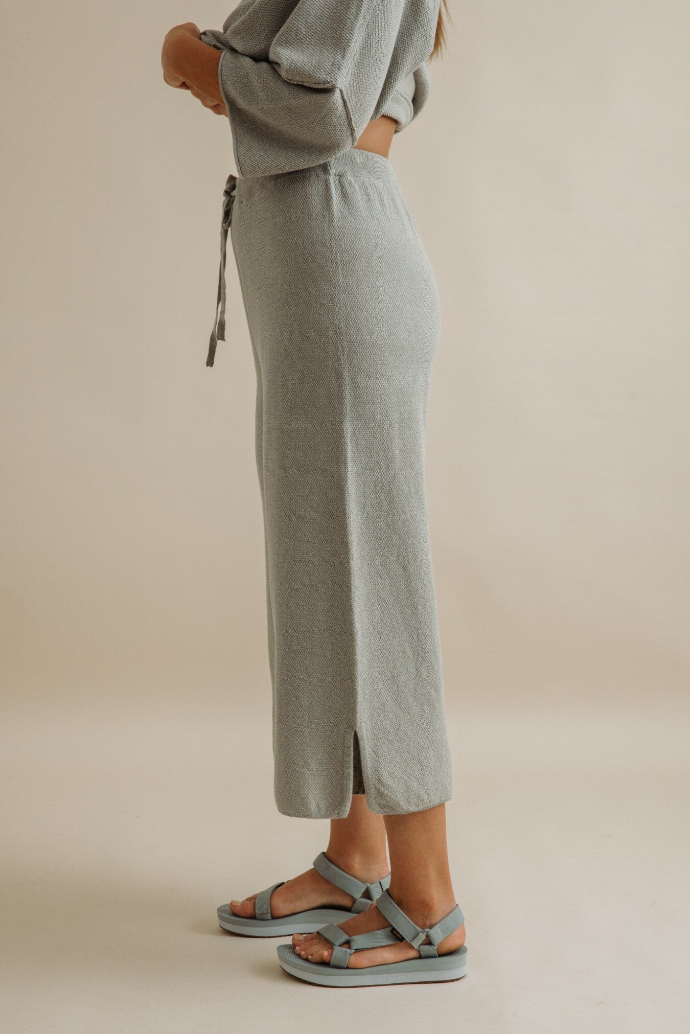 Retreat Cotton Pant- Thyme Combo