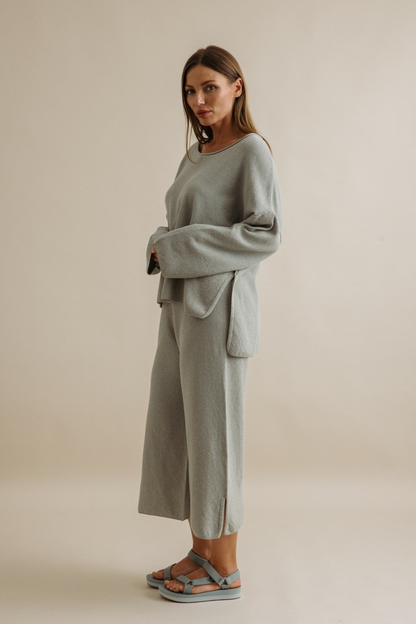 Retreat Cotton Pullover- Thyme Combo