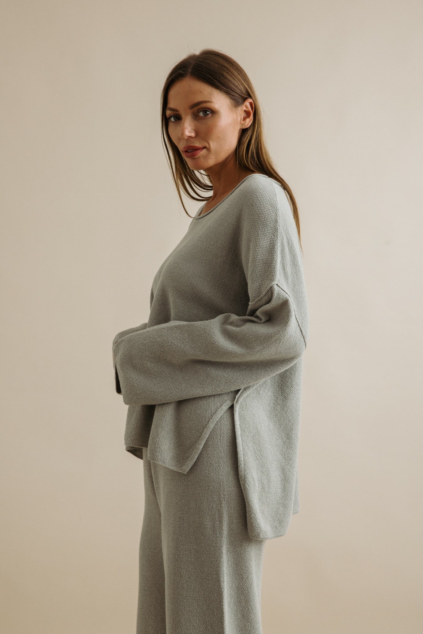 Retreat Cotton Pullover- Thyme Combo