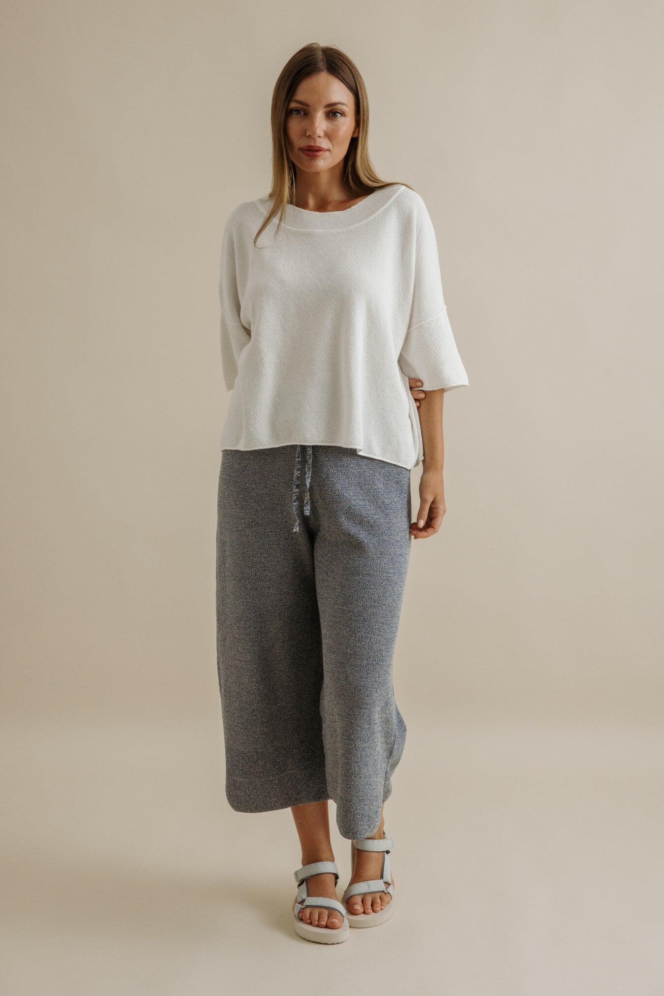 Retreat Cotton Pullover- Salt