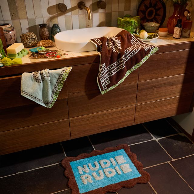 Romy Nudie Bath Mat Mini- Turquoise