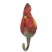 Wildlife Garden Wooden Carved Rooster Wall Hook