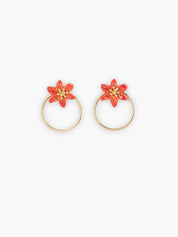 Round Tigerlily Earrings