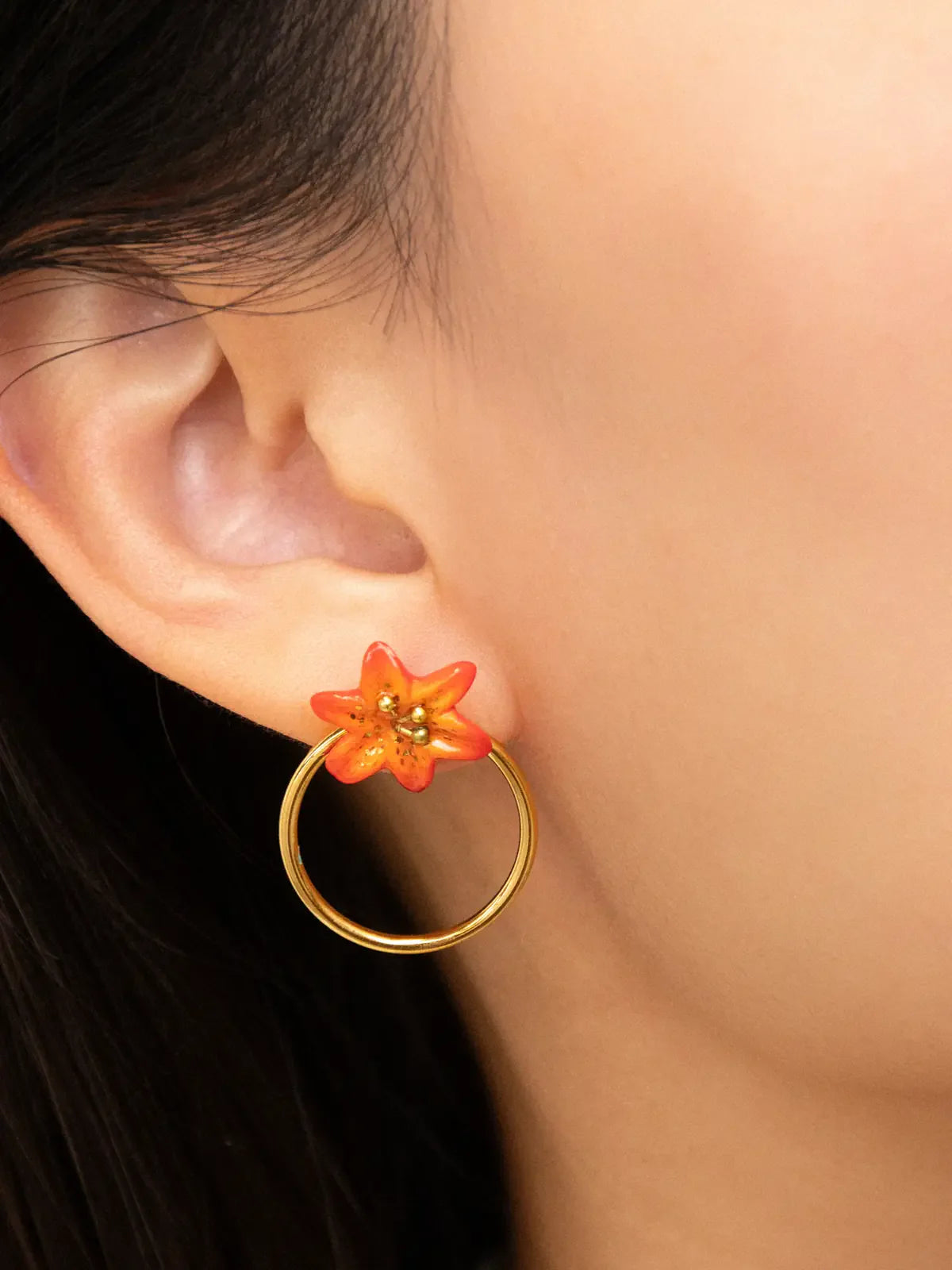 Nach Bijoux Round Tigerlily Earrings