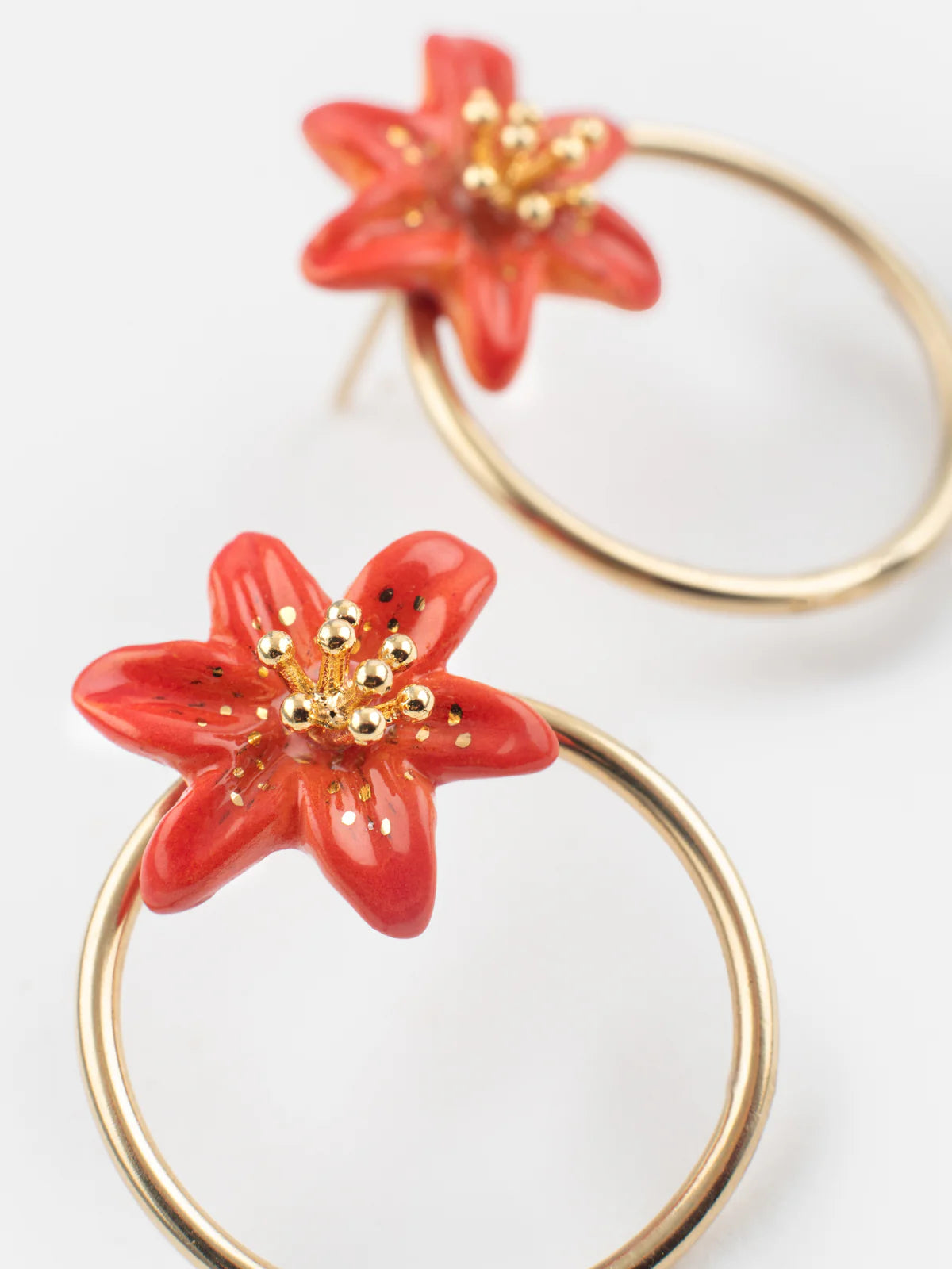 Round Tigerlily Earrings