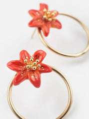 Round Tigerlily Earrings