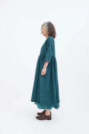 Picnic Dress- Pebble Stripe Jade