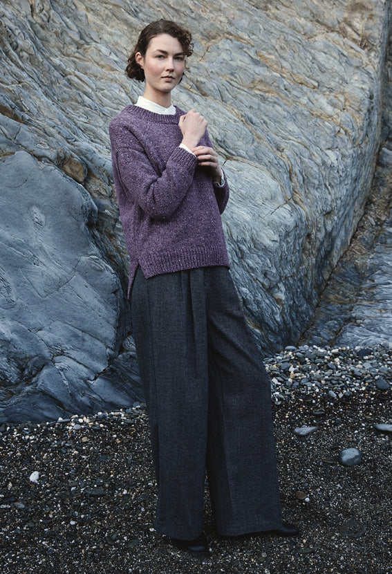 Fisherman Out of Ireland Slouchy Crew Neck Sweater 