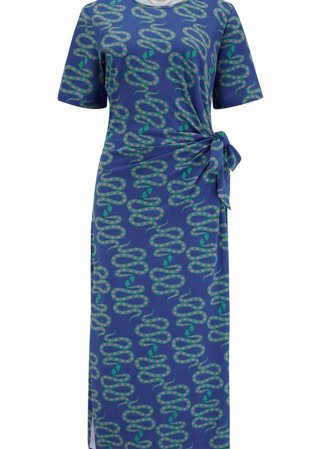 Sugarhill Brighton Emersyn Jersey Midi Dress in Star Snakes Print