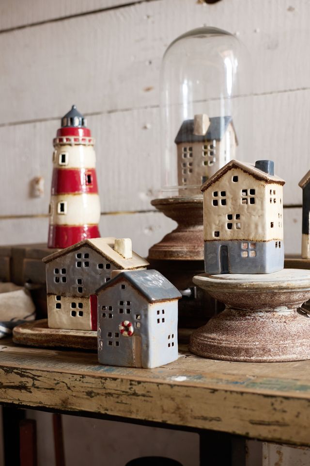 Saint Malo Tealight House- Blue