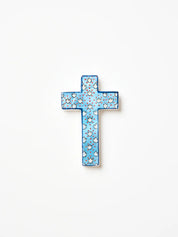 Jones & Co Samira Small Cross Blue Lotus