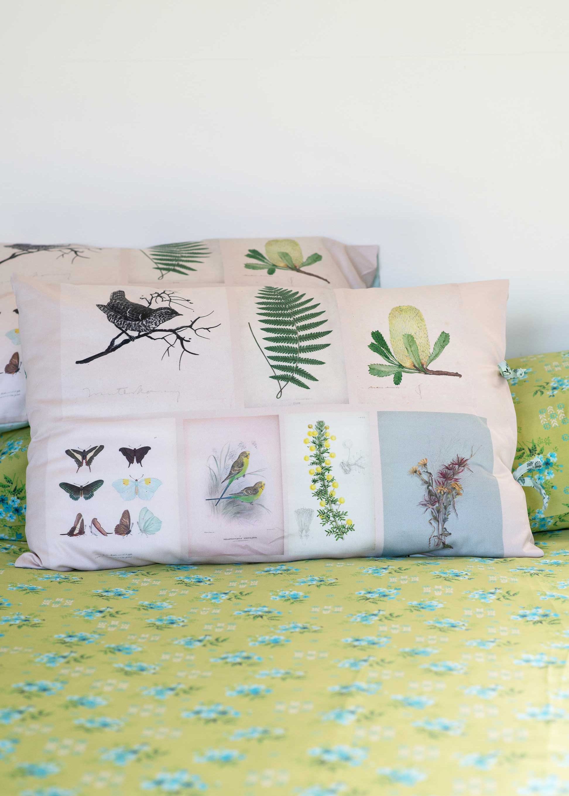 Lazybones Scrapook Cotton Pillowcases- Set of 2