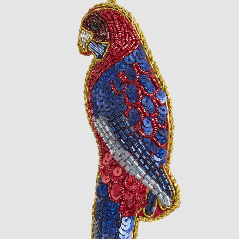 Sequin Hanging Decoration- Crimson Rosella