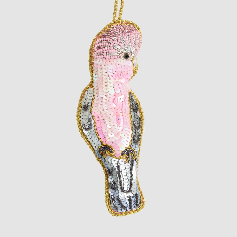 Sequined Hanging Christmas Decoration Galah