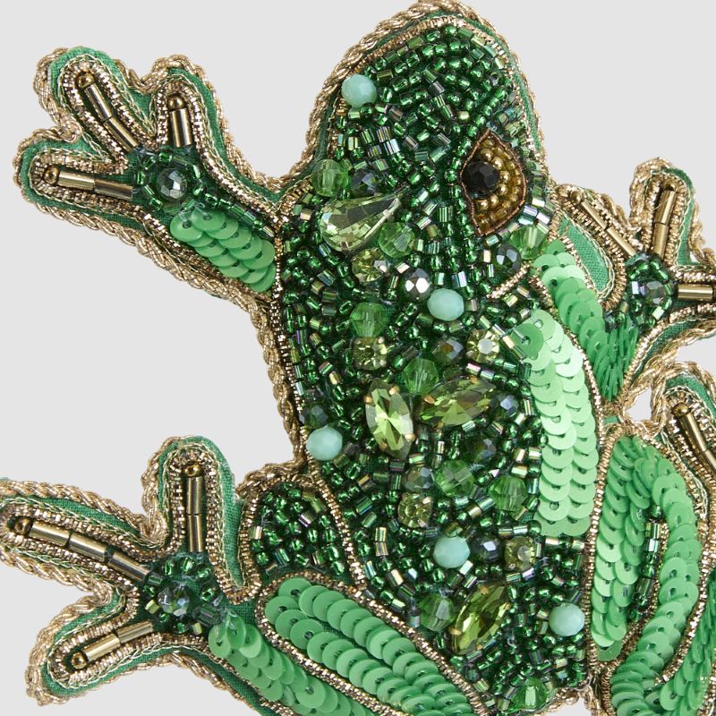 Sequin Hanging Decoration- Green Tree Frog
