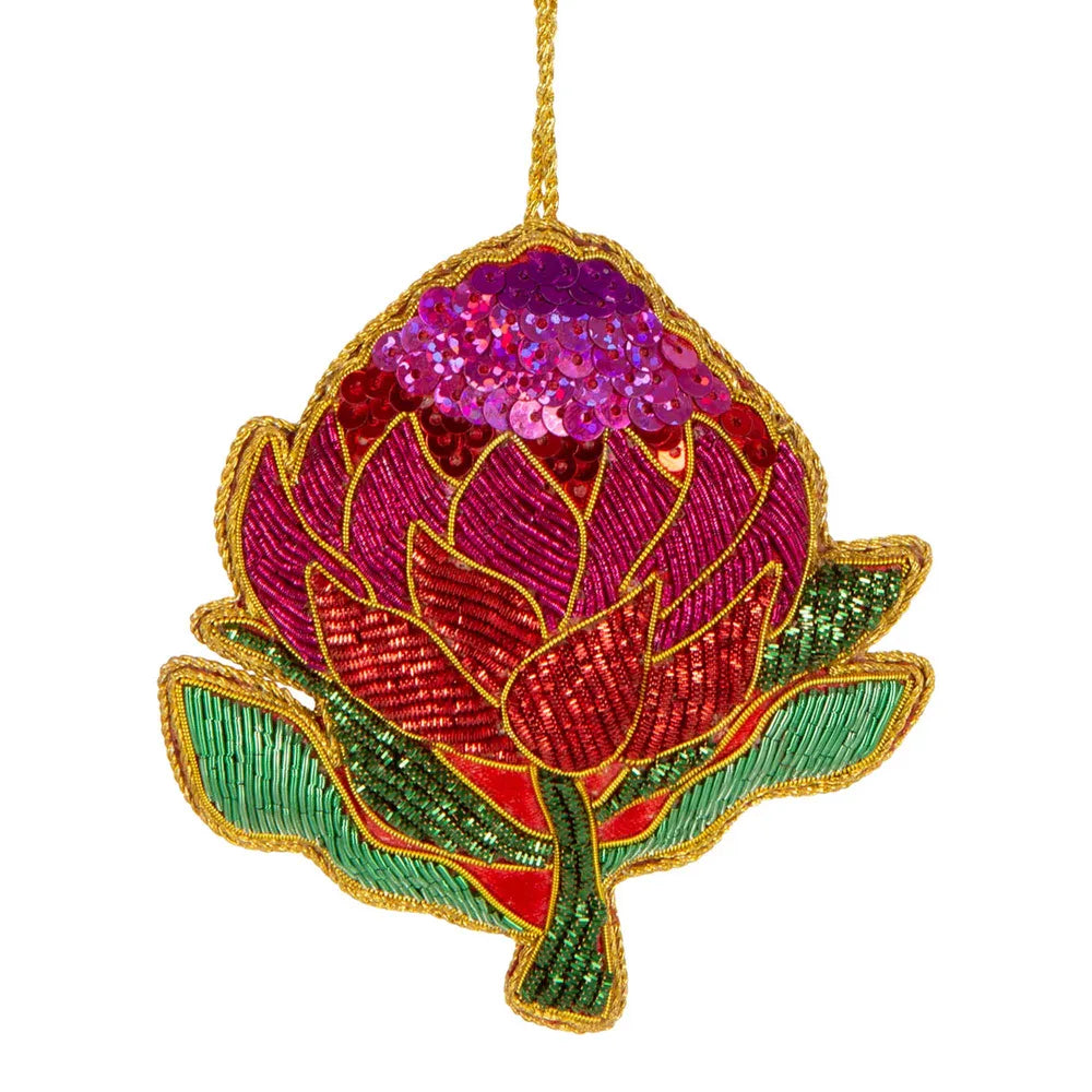 Sequin Hanging Waratah Decoration