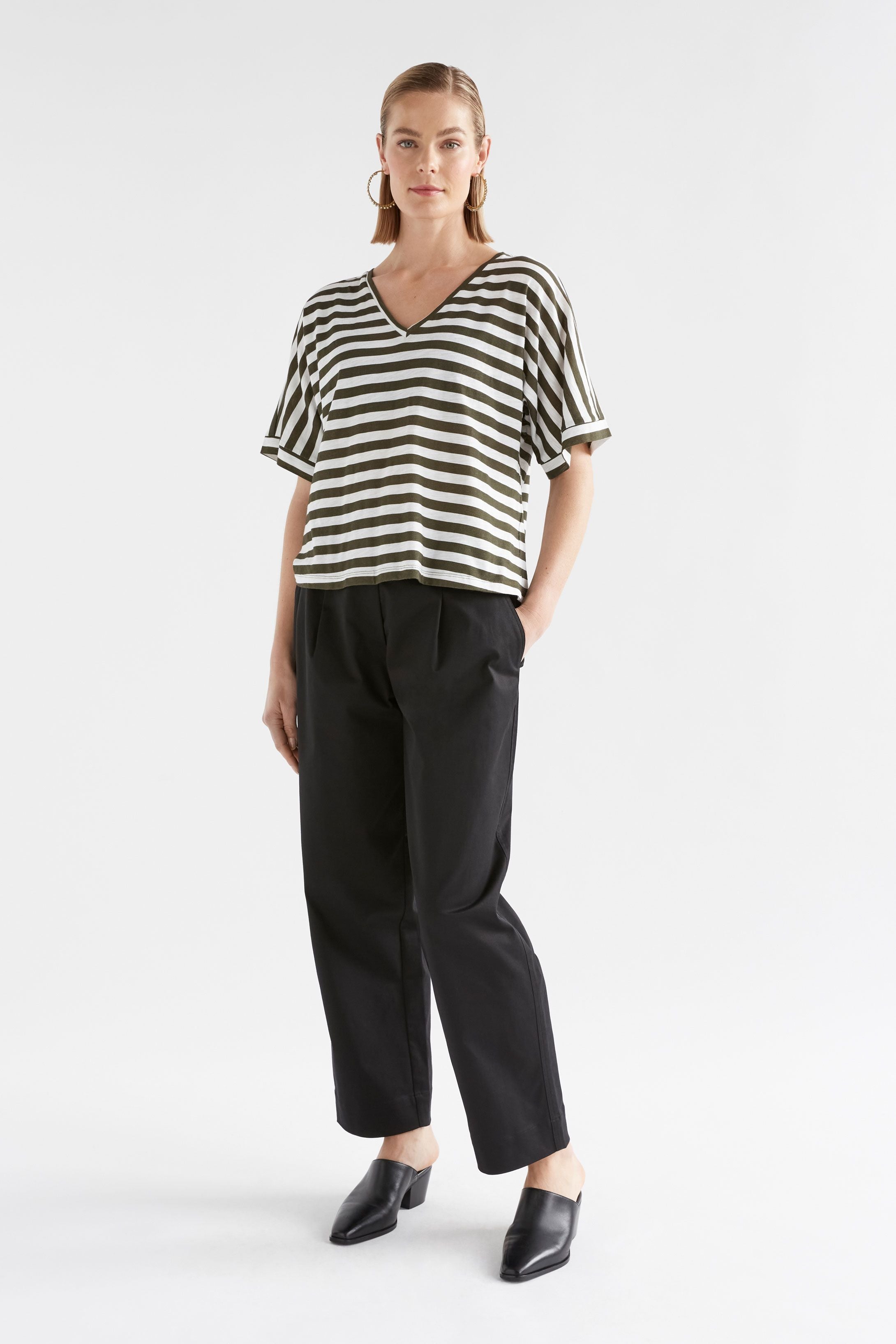 Seter Cotton Tee- White/Olive