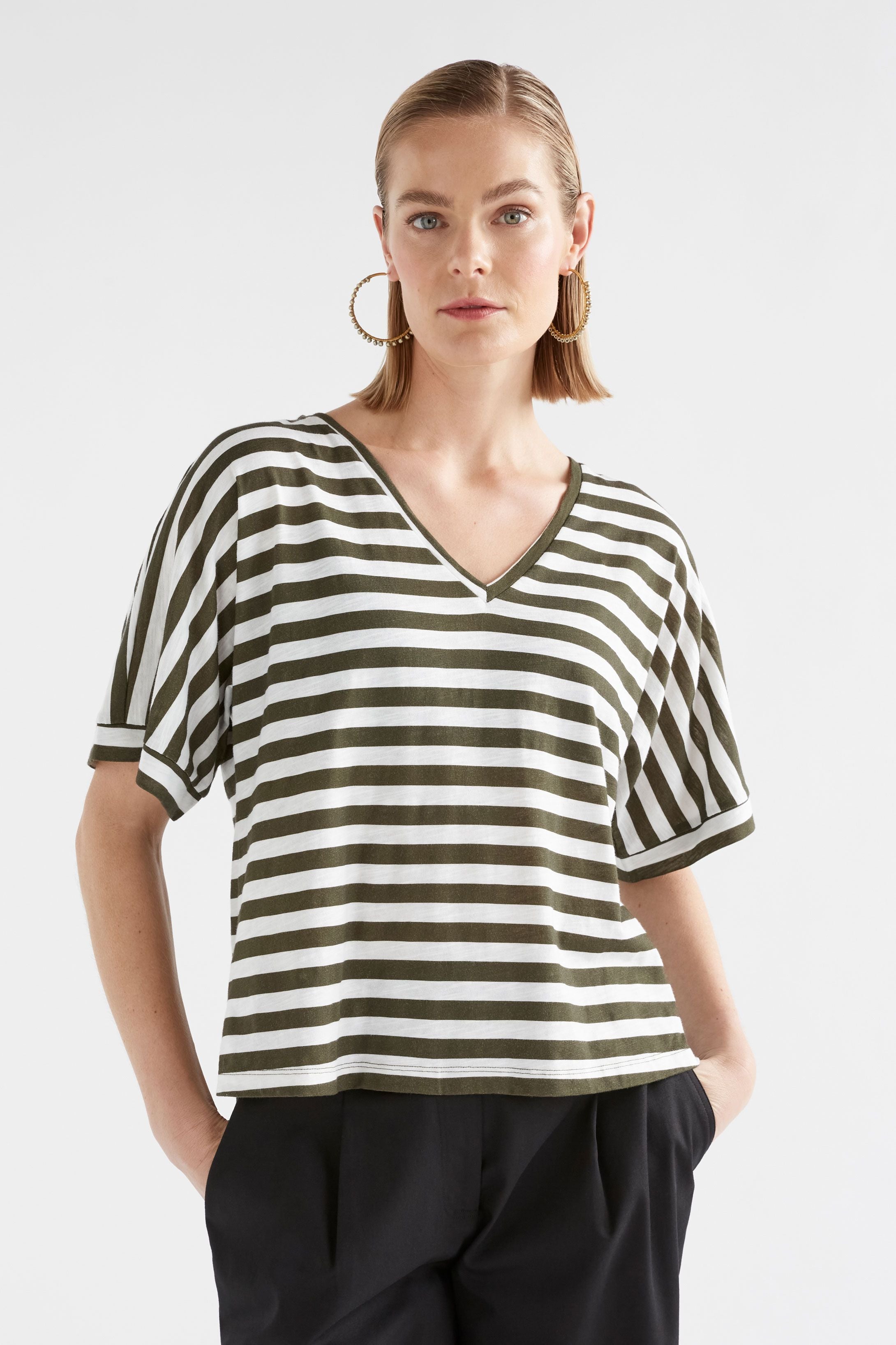 ELK Seter Tee-White & Olive