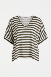 Seter Cotton Tee- White/Olive