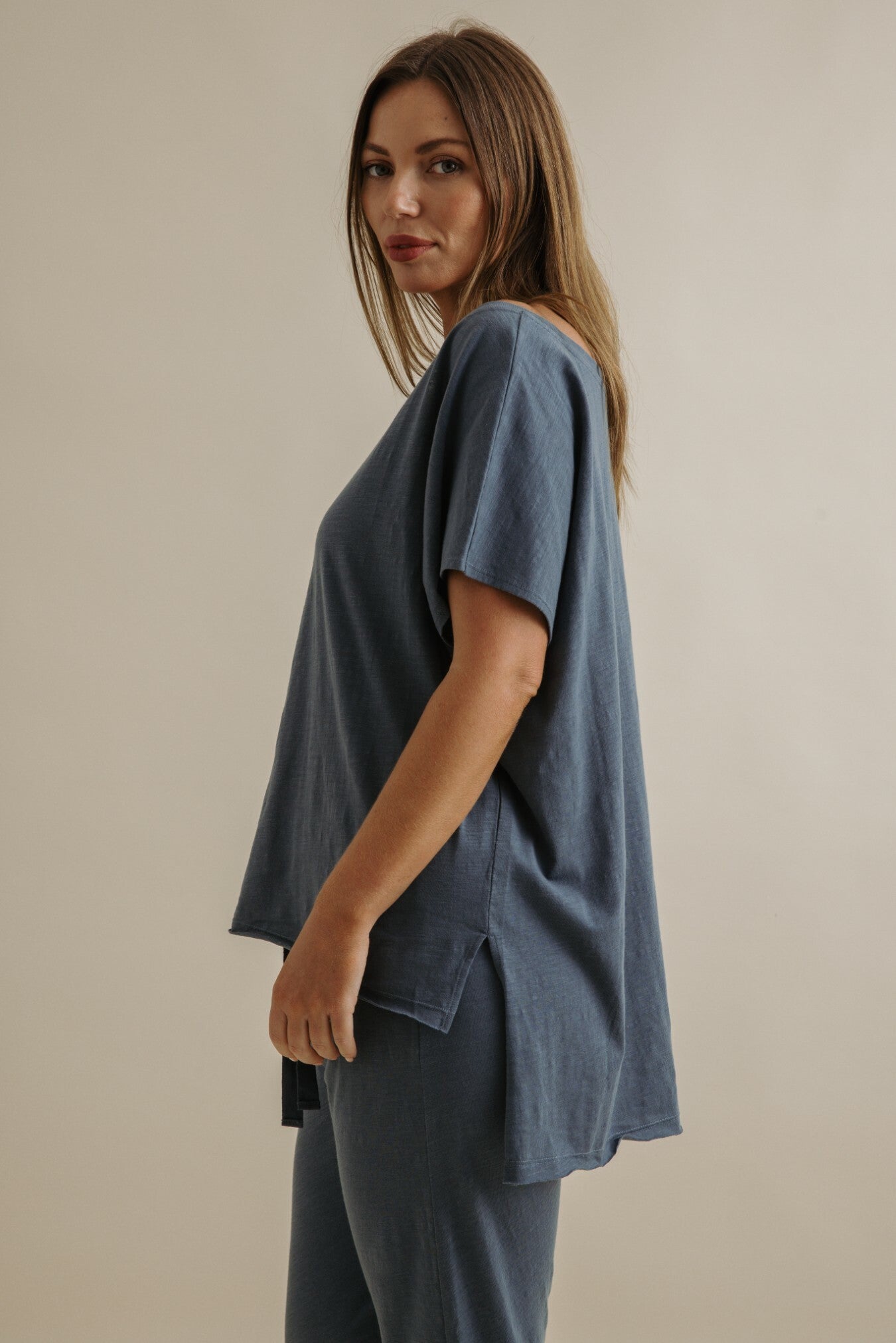 Shoreline Cotton T-Shirt- Pool
