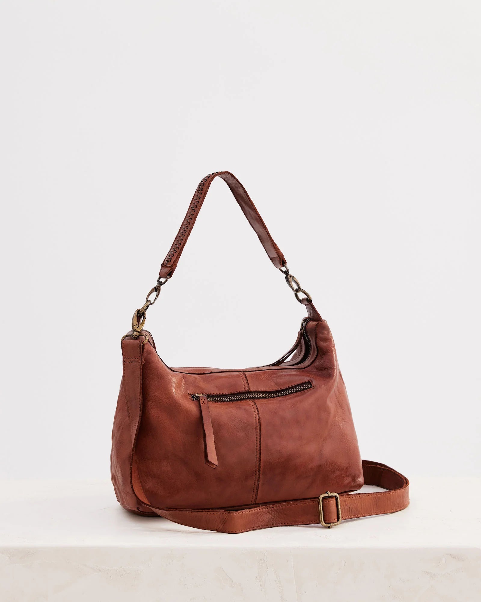 Signature Slouchy Bag- Cognac