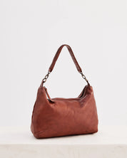 JuJu & Co Signature Slouchy Leather Bag in Cognac