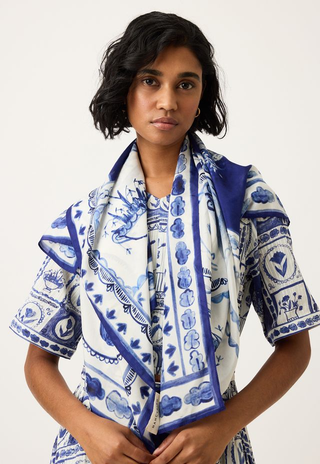 Silk Scarf- Lyon Tile