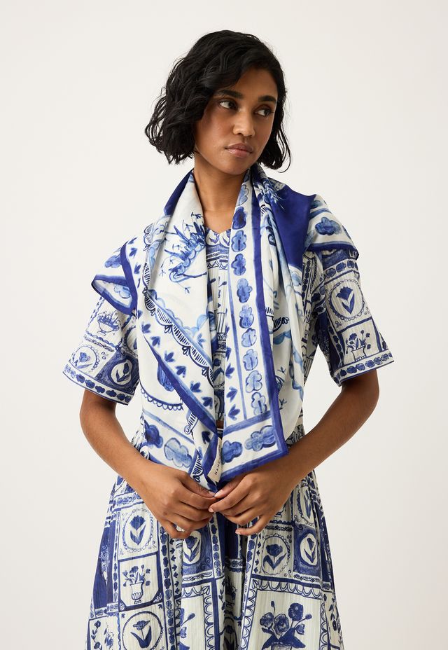 Silk Scarf- Lyon Tile