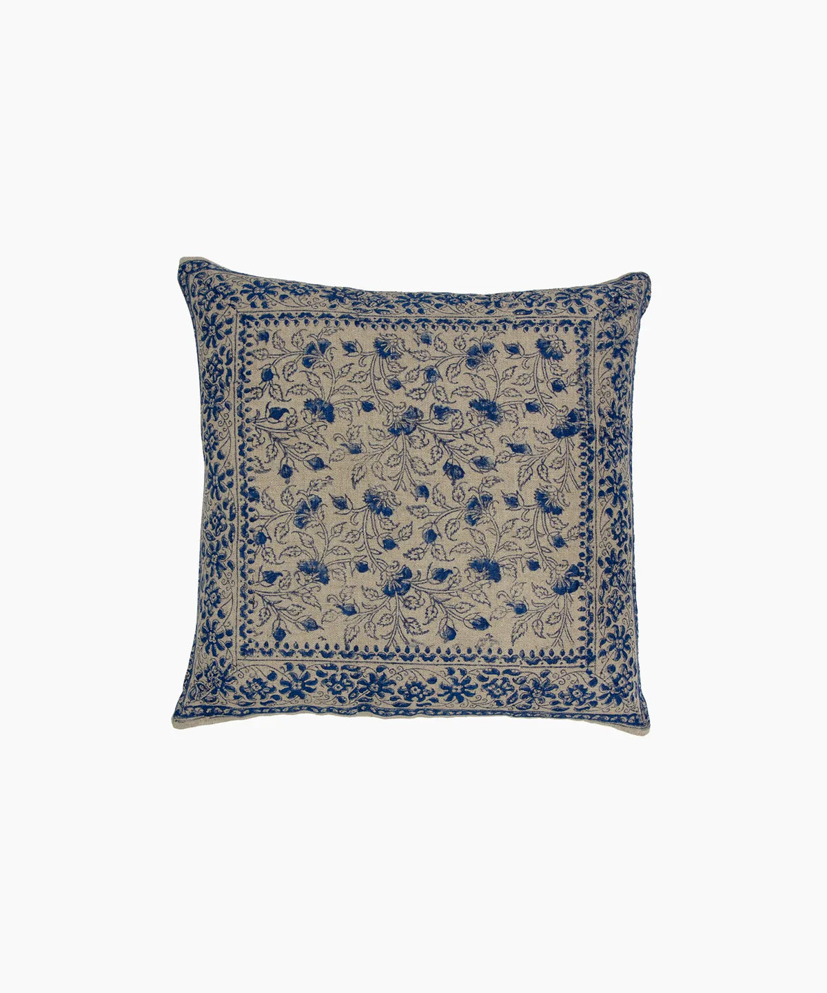 French Country Sofia Floral Azure Cushion Cover with Insert