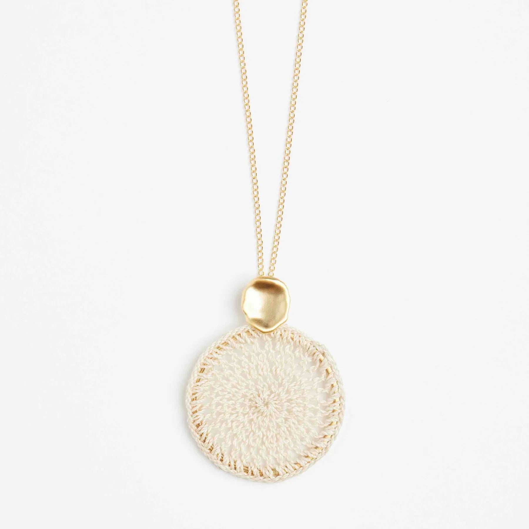 Bilum & Bilas Sowana Crochet Necklace in Gold
