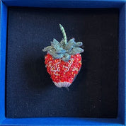 Trovelore Sparkle Strawberry Embellished Brooch Pin