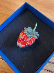 Sparkle Strawberry Brooch