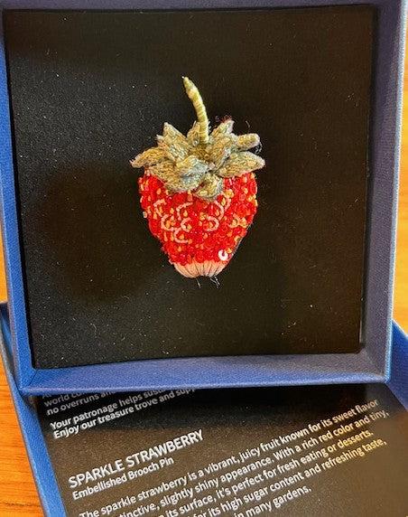 Sparkle Strawberry Brooch