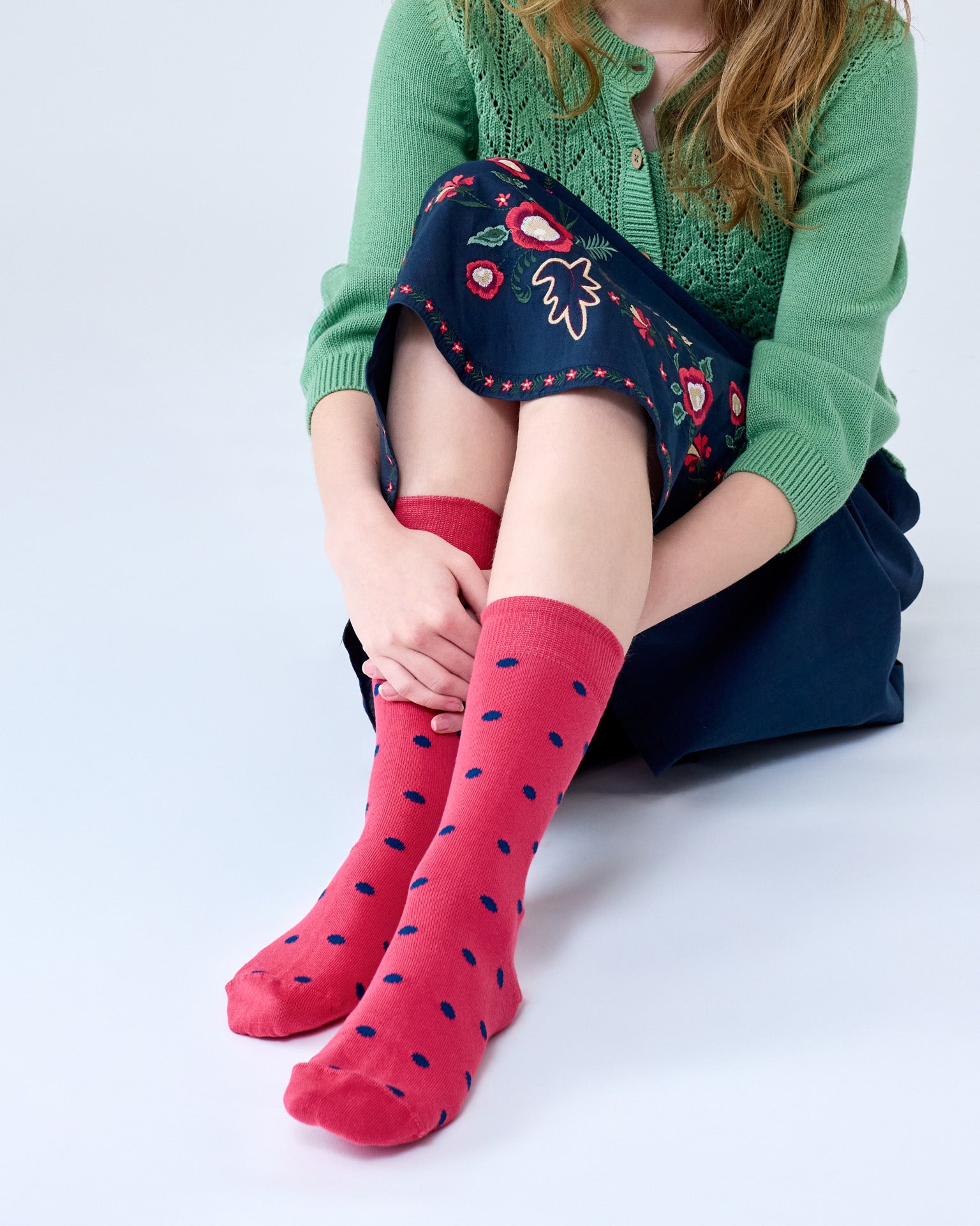 Spotty Crew Socks- Cotton