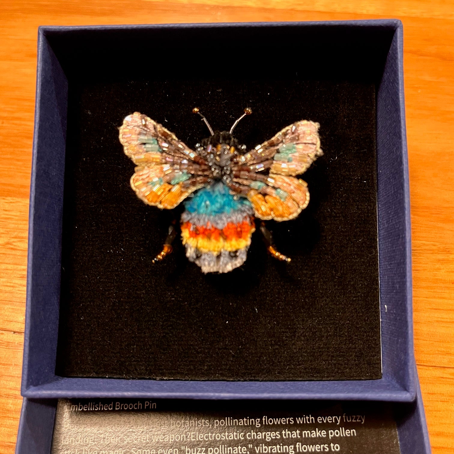 Striped Bee Brooch