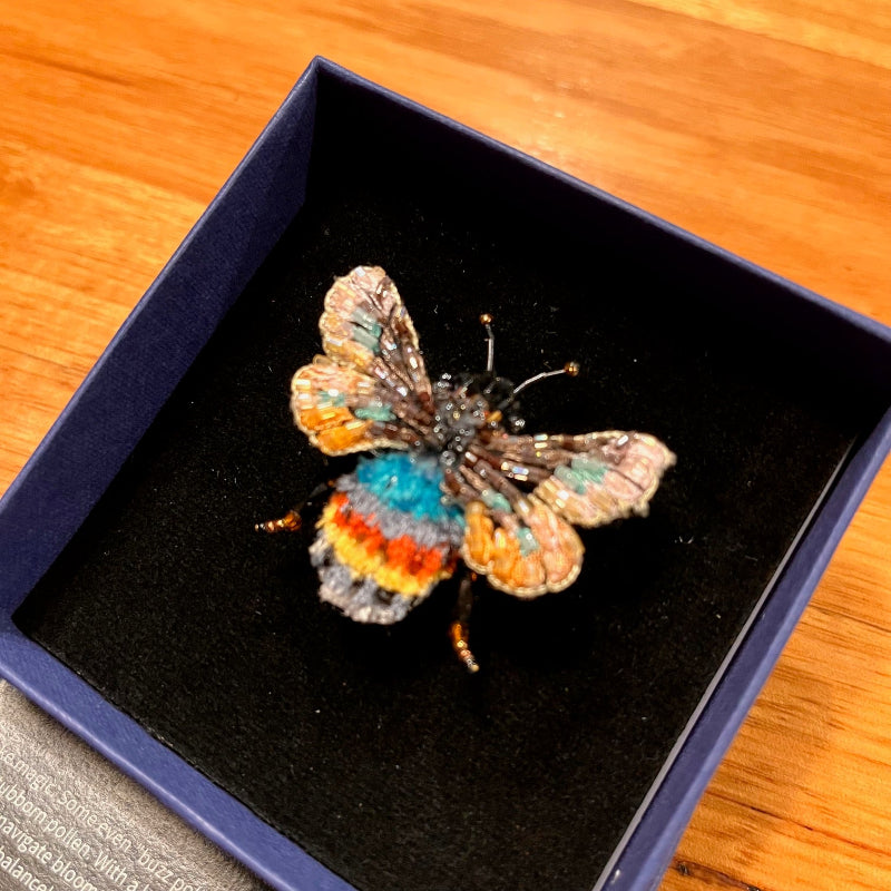 Striped Bee Brooch