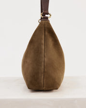 Suede Slouchy Bag- Chestnut