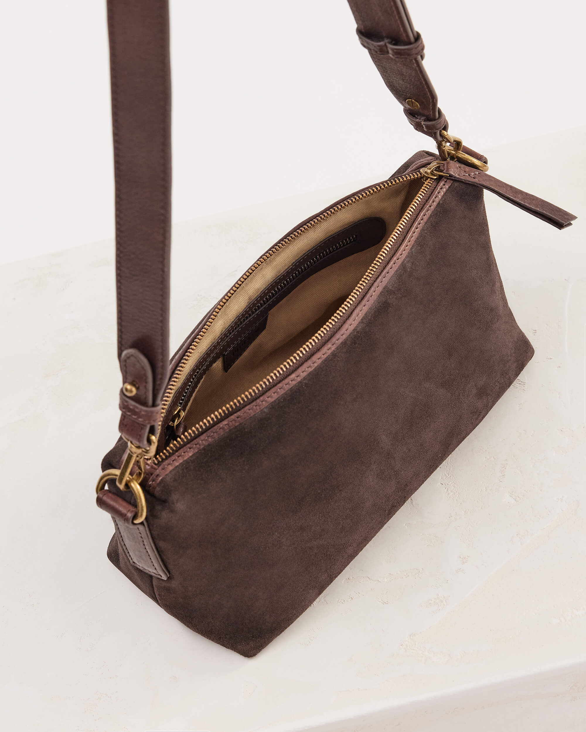 Suede Teddy Bag- Chocolate