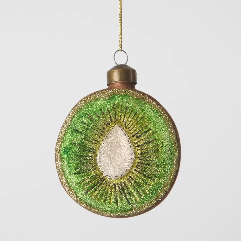 Vixen & Velvet Sugared Kiwi Fruit Tree Decoration