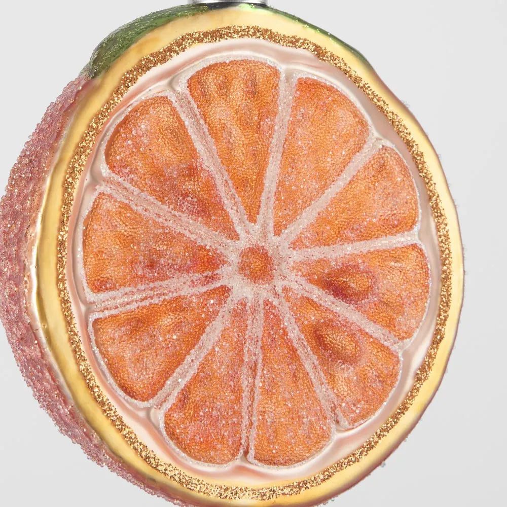 Sugared Orange Glitter Decoration