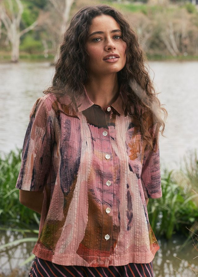 Nancybird Summer Shirt in Night Herons