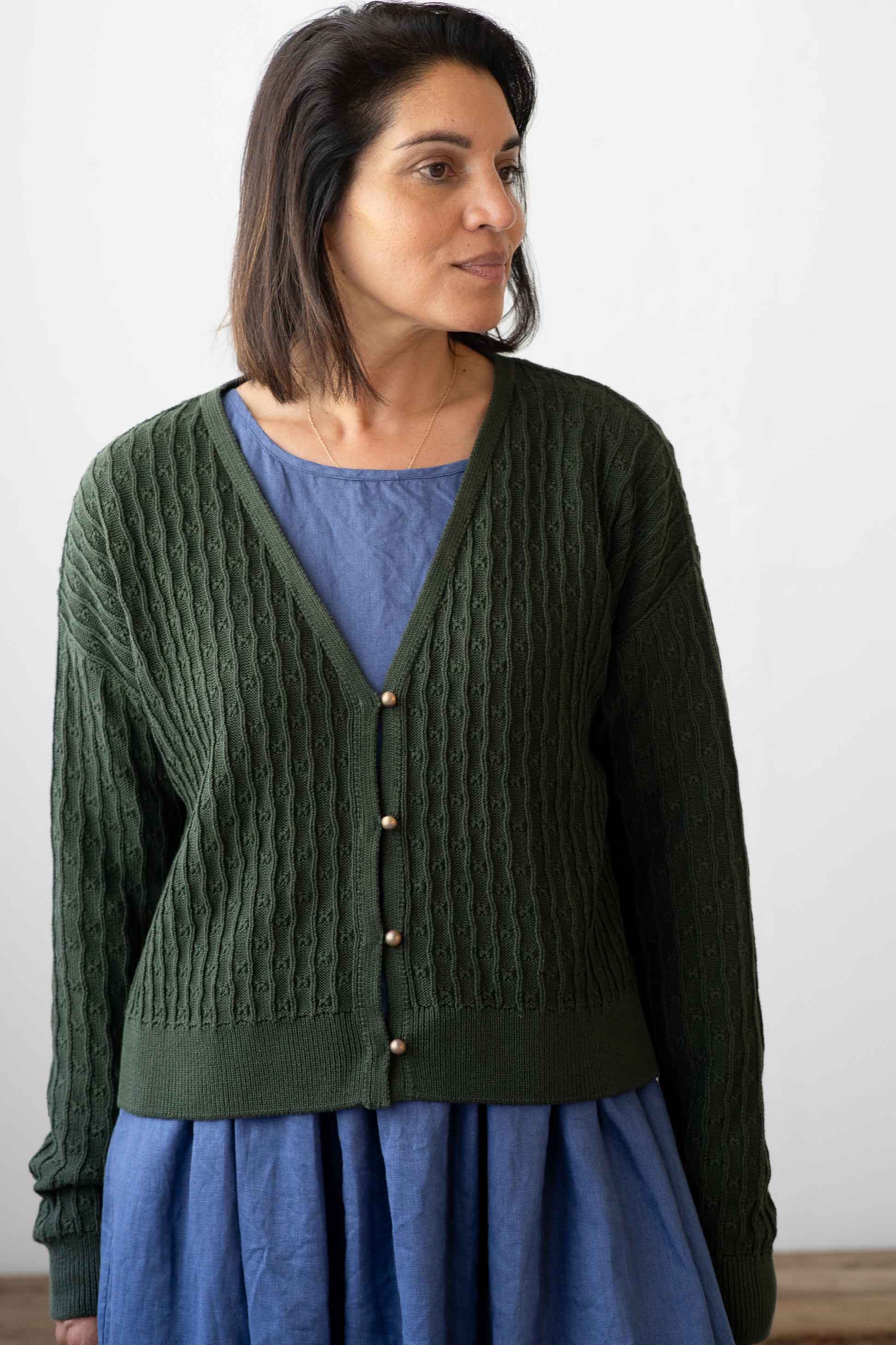 Sunday Cardigan- Moss