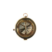 CC Interiors Antique Brass Finish Sundial with Compass