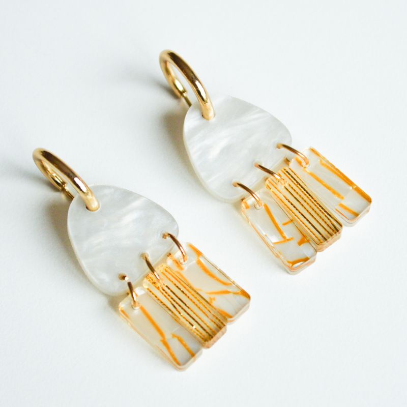 Sunset Earrings- Pearl