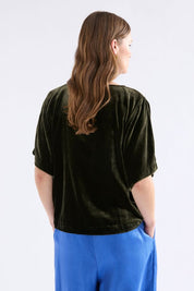 Suuri Gathered Top- Olive