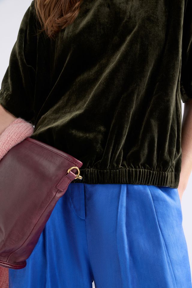 Suuri Gathered Top- Olive