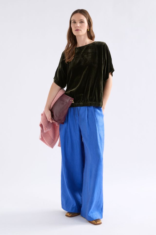 Suuri Gathered Top- Olive